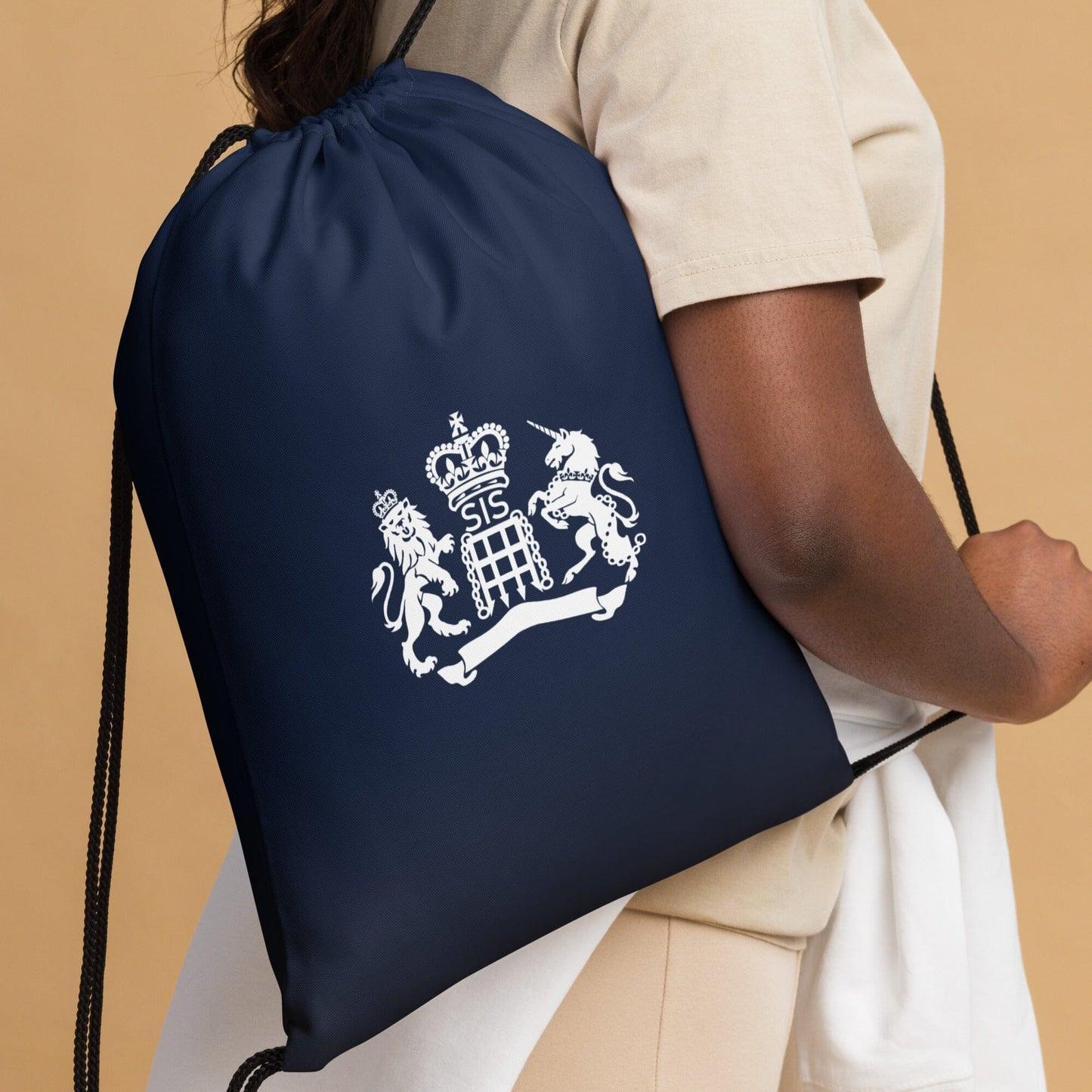 S.I.S. Logo Drawstring bag