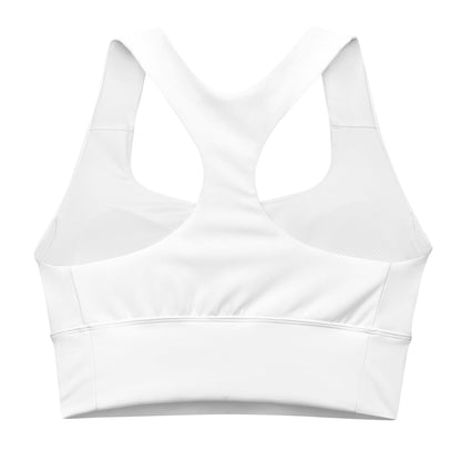 Longline White Sports Bra