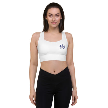 Longline White Sports Bra