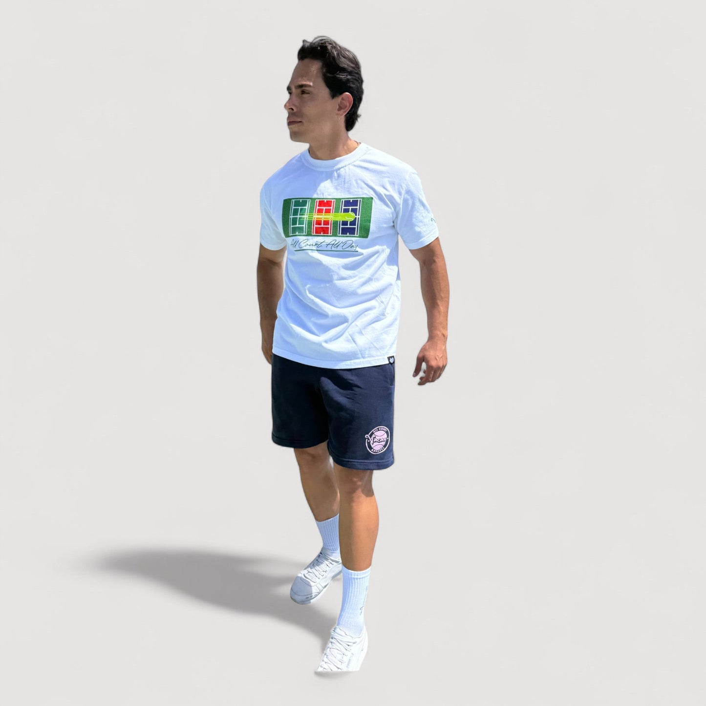 ALL COURT ALL DAY T-SHIRT - UNISEX - WHITE