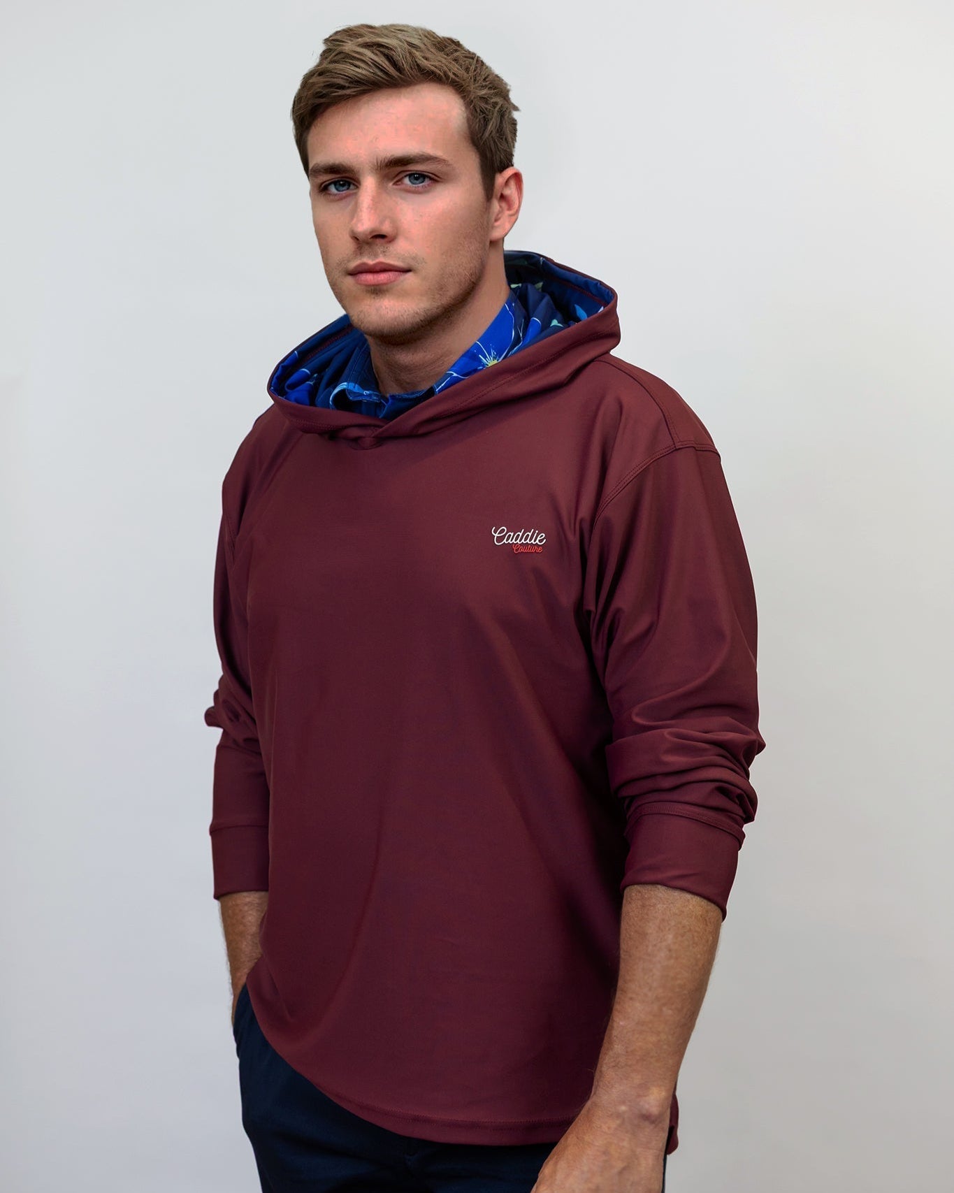 Azure Petal Performance Golf Hoodie