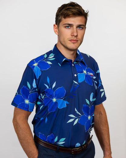 Azure Petal Performance Golf Polo
