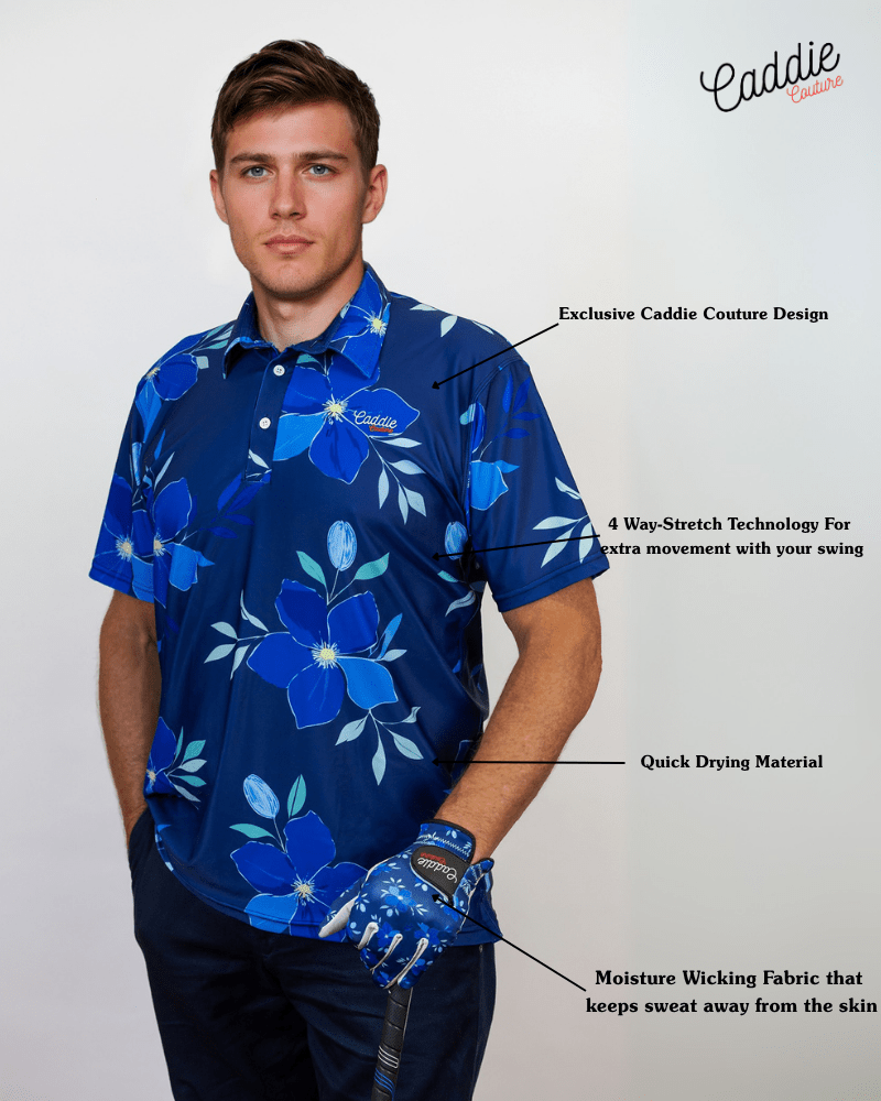 Azure Petal Performance Golf Polo