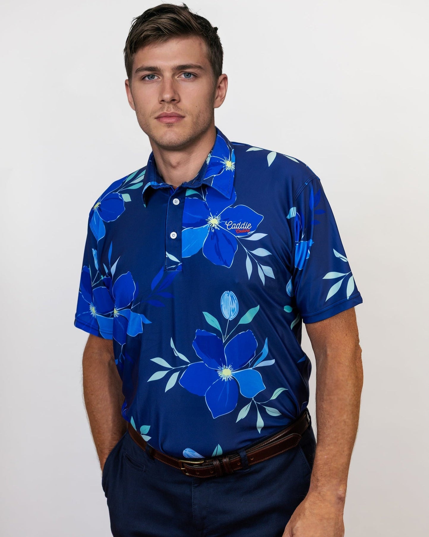 Azure Petal Performance Golf Polo