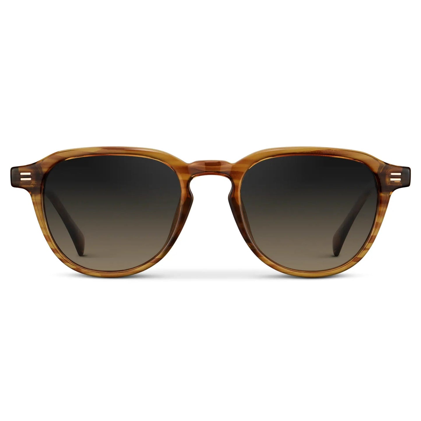 BAKER Round Polarised Men's Sunglasses l Golden Brown Grain - WMP Eyewear