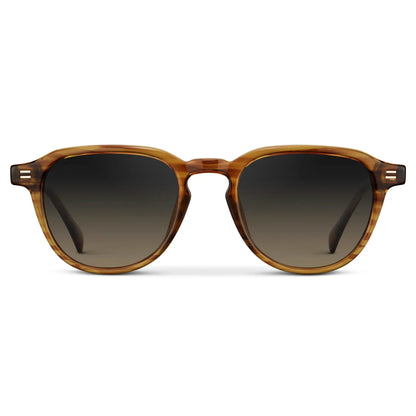 BAKER Round Polarised Men's Sunglasses l Golden Brown Grain - WMP Eyewear