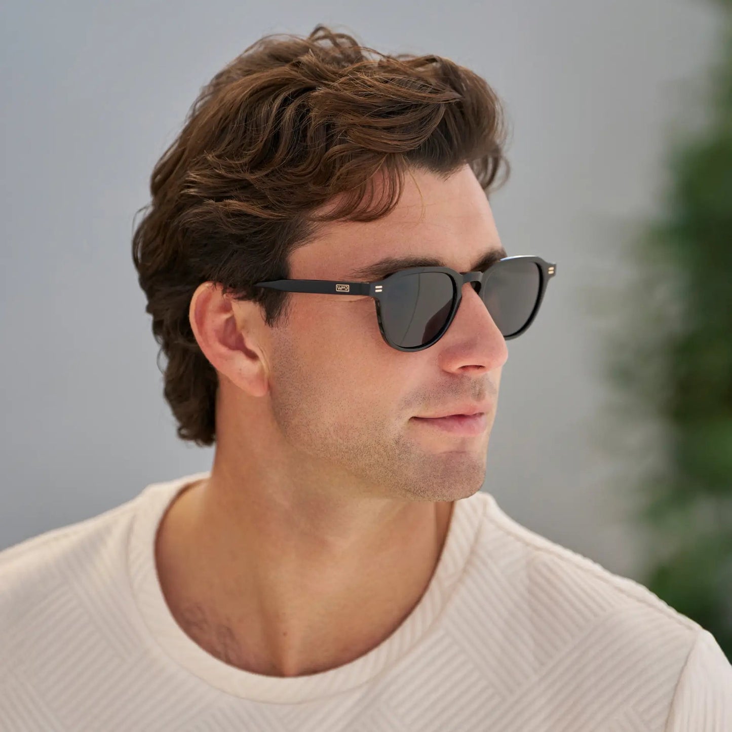 BAKER Round Polarised Men's Sunglasses l Triple Black - WMP Eyewear