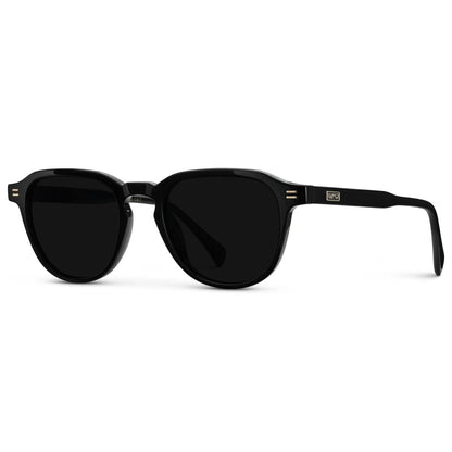 BAKER Round Polarised Men's Sunglasses l Triple Black - WMP Eyewear