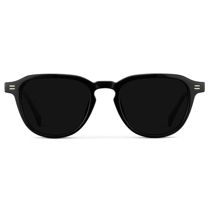 BAKER Round Polarised Men's Sunglasses l Triple Black - WMP Eyewear