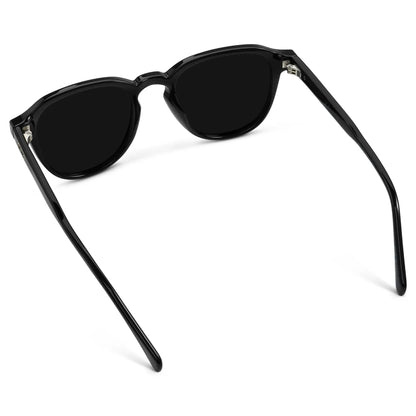 BAKER Round Polarised Men's Sunglasses l Triple Black - WMP Eyewear