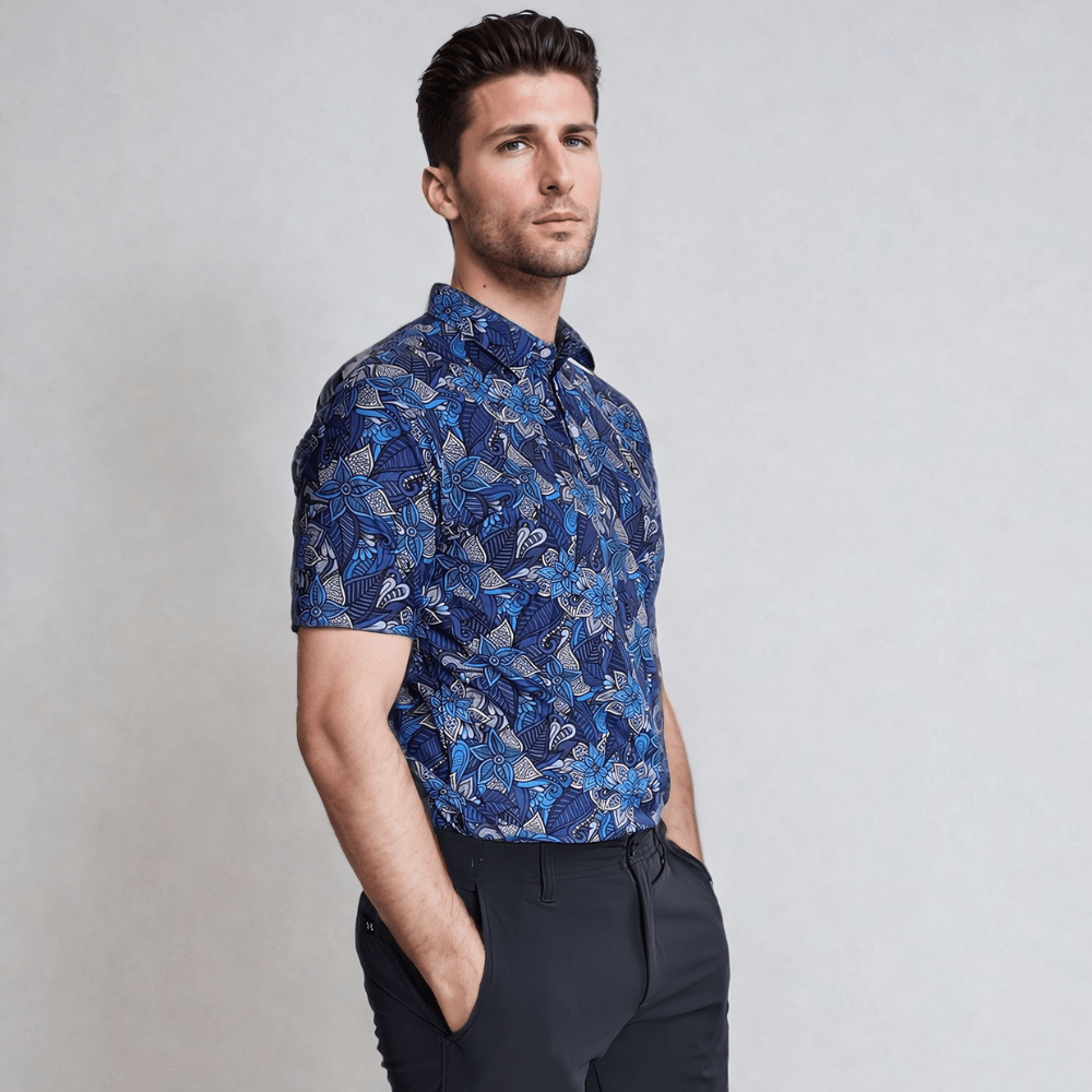 Blue Serenity Signature Golf Polo