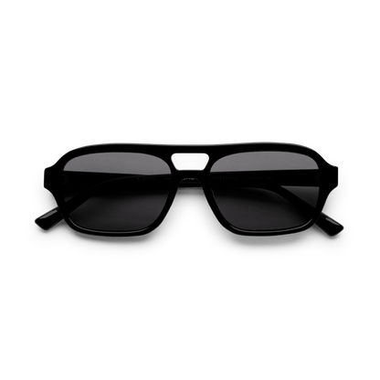 BURT Black Aviator Sunglasses by Messy Weekend