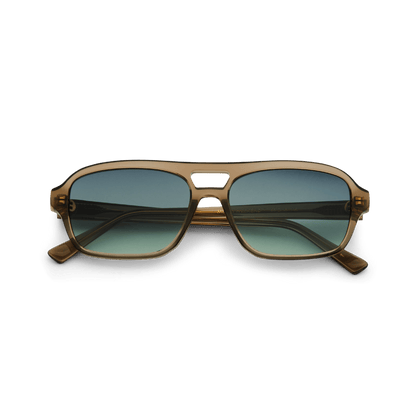BURT Bottle Green Aviator Sunglasses by Messy Weekend