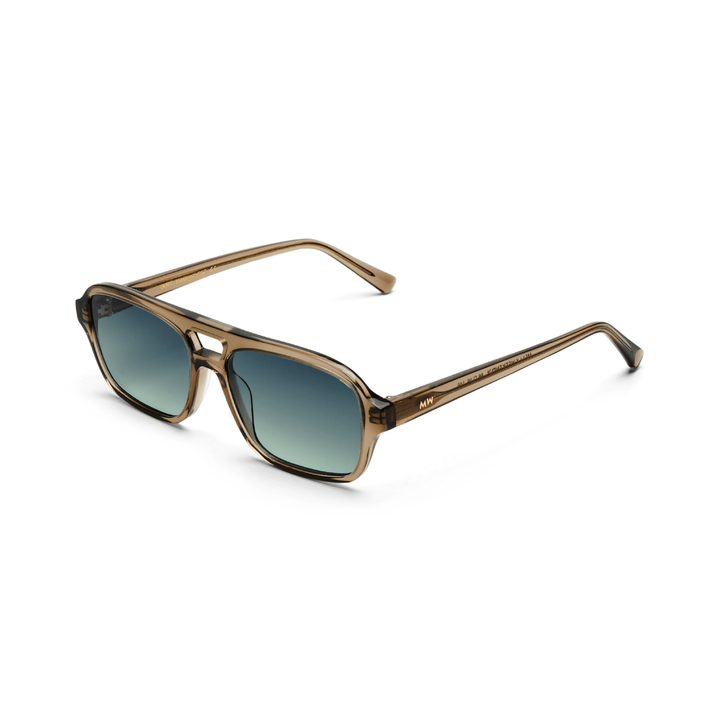 BURT Bottle Green Aviator Sunglasses by Messy Weekend