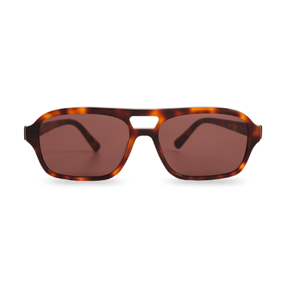 BURT Brown Tortoise Aviator Sunglasses by Messy Weekend