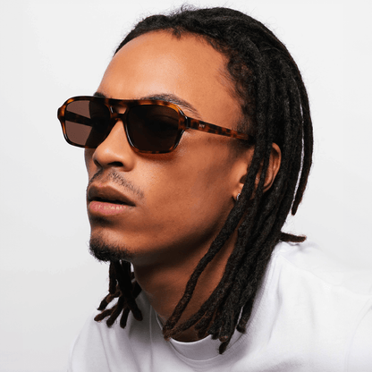 BURT Brown Tortoise Aviator Sunglasses by Messy Weekend