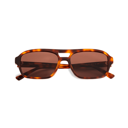 BURT Brown Tortoise Aviator Sunglasses by Messy Weekend