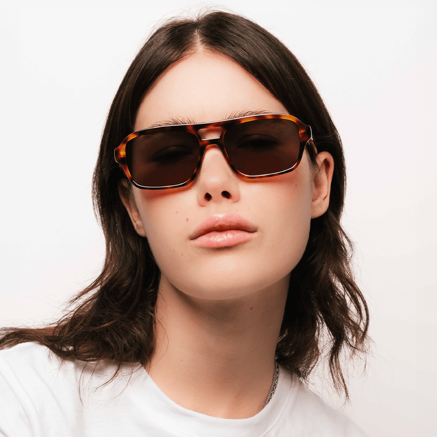 BURT Brown Tortoise Aviator Sunglasses by Messy Weekend