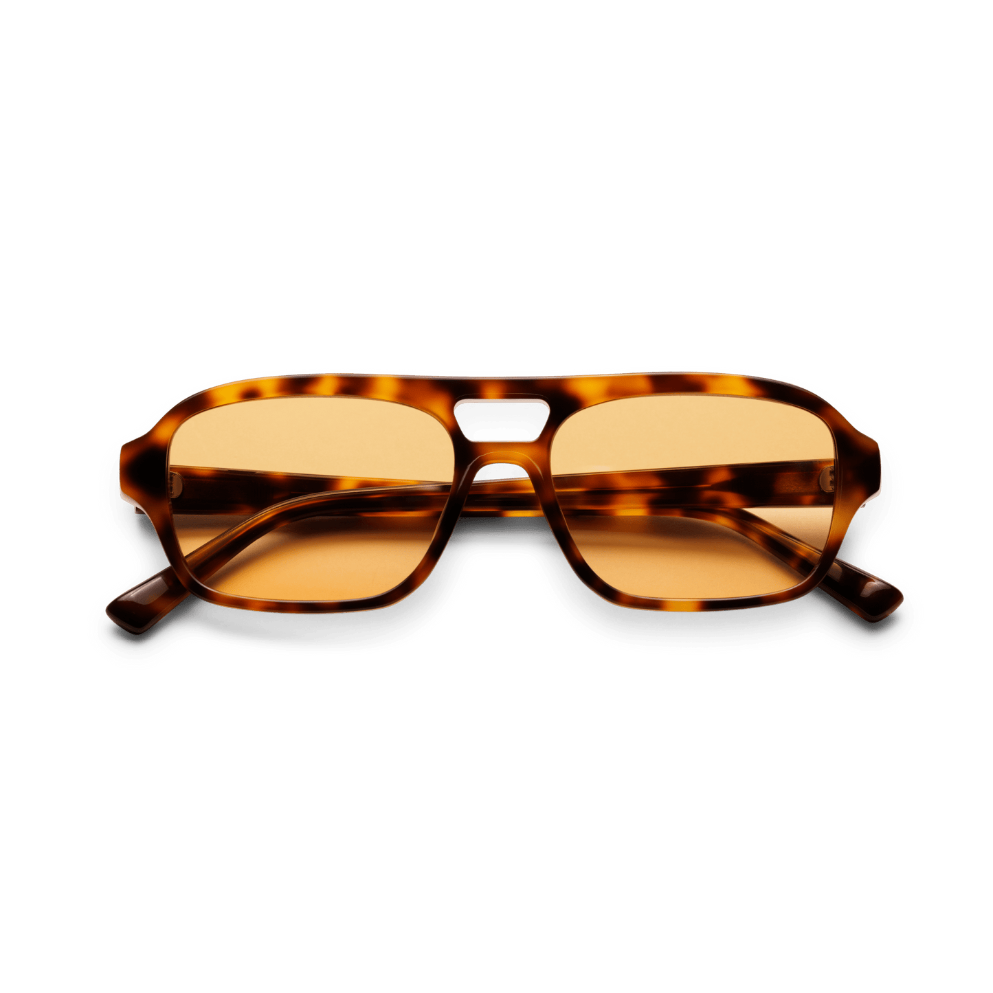 BURT Tortoise Orange Lens Aviator Sunglasses by Messy Weekend