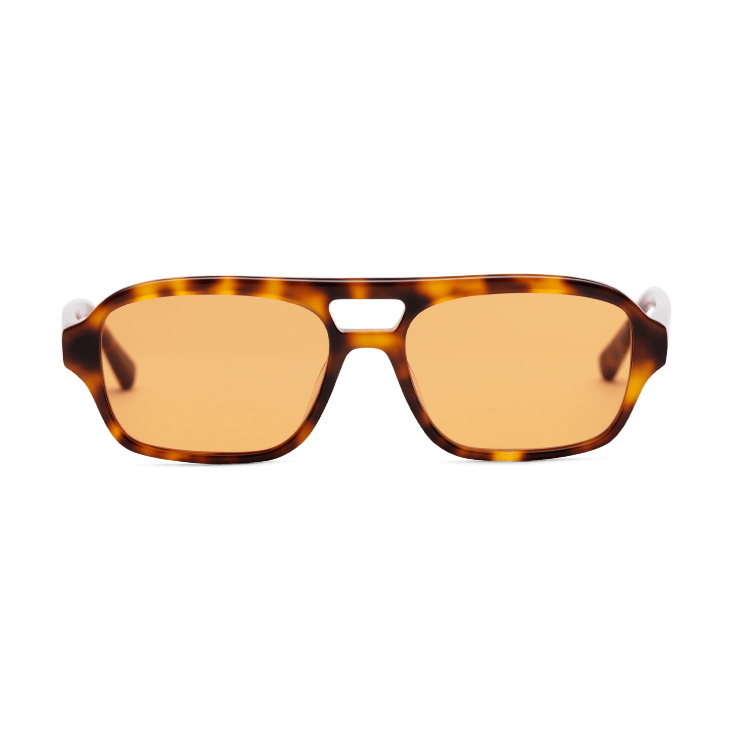 BURT Tortoise Orange Lens Aviator Sunglasses by Messy Weekend