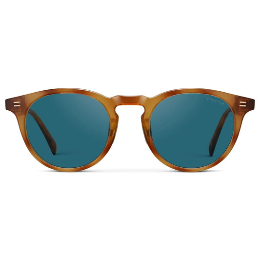 CADDIE Men's Golf Sunglasses - Honey Tortoise / Laguna Blue Lens l WMP Eyewear