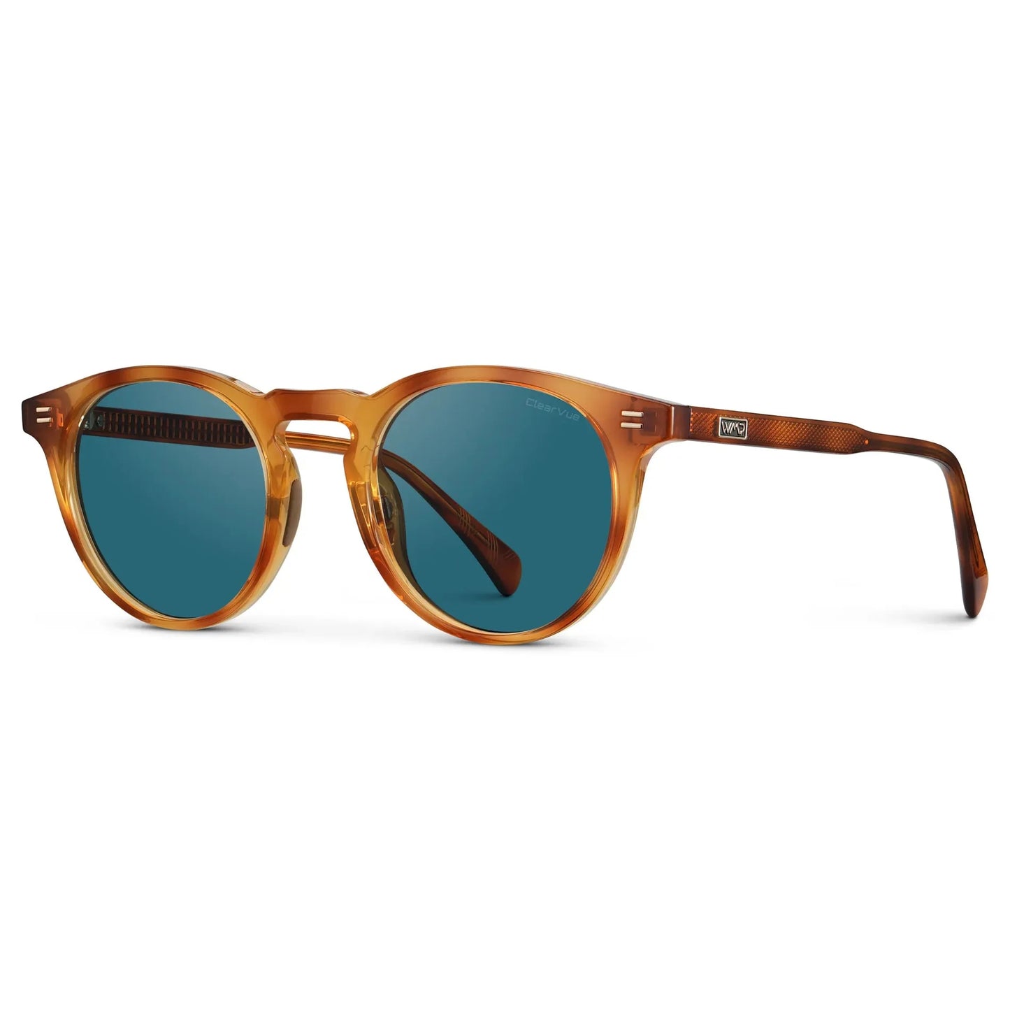 CADDIE Men's Golf Sunglasses - Honey Tortoise / Laguna Blue Lens l WMP Eyewear