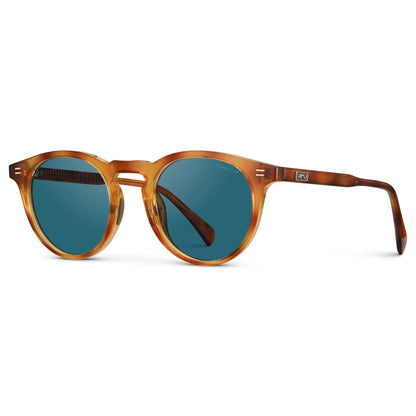 CADDIE Men's Golf Sunglasses - Honey Tortoise / Laguna Blue Lens l WMP Eyewear
