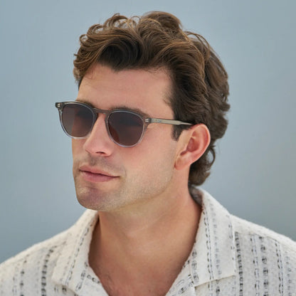 CAMERON Men's Round Polarised Sunglasses l Charcoal Grey - WMP Eyewear