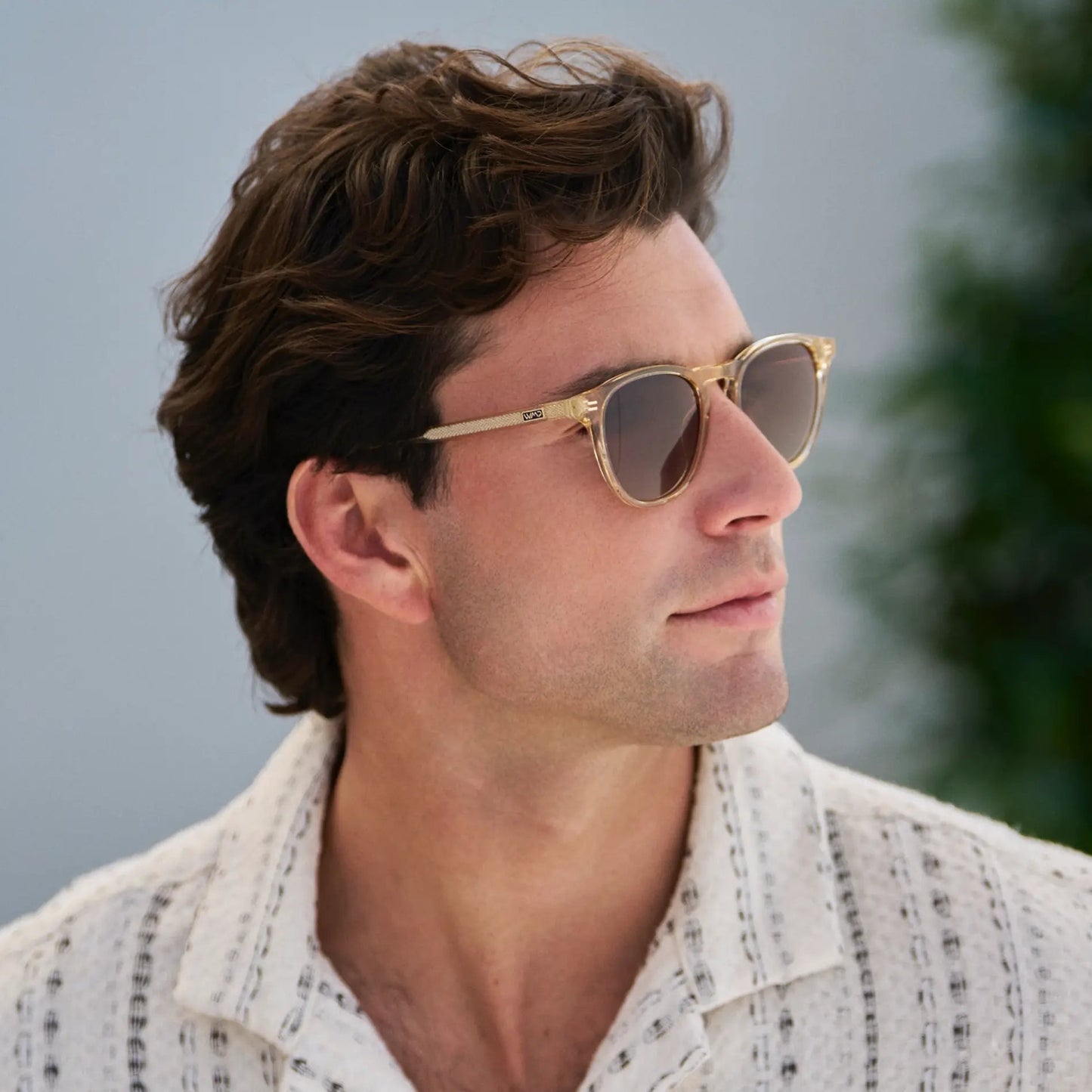 CAMERON Men's Round Polarised Sunglasses l Sand Brown - WMP Eyewear