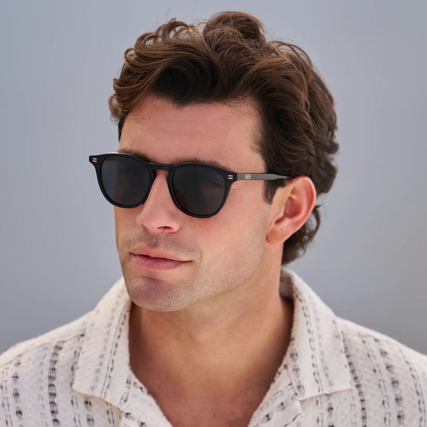 CAMERON Men's Round Polarised Sunglasses l Triple Black - WMP Eyewear