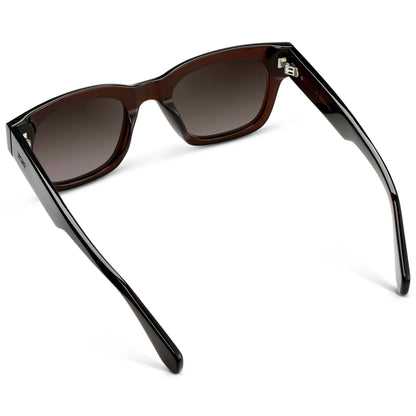 CLINT Men's Oversized Rectangular Sunglasses in Burnt Cedar Brown by WMP Eyewear