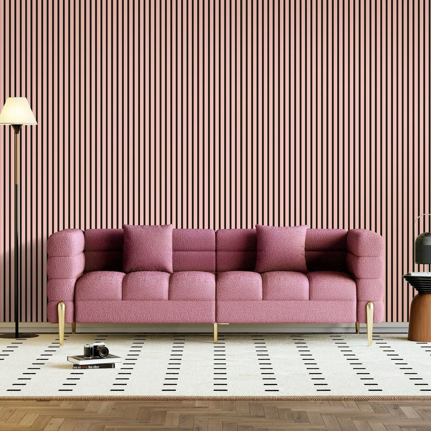 Coloured Acoustic Slatted Wall Panels Also Ideal For A Golf Studio And Shops