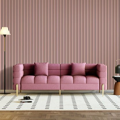 Coloured Acoustic Slatted Wall Panels Also Ideal For A Golf Studio And Shops