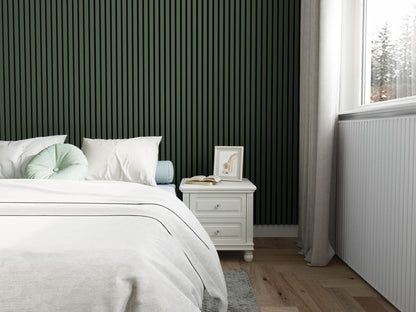Coloured Acoustic Slatted Wall Panels Also Ideal For A Golf Studio And Shops