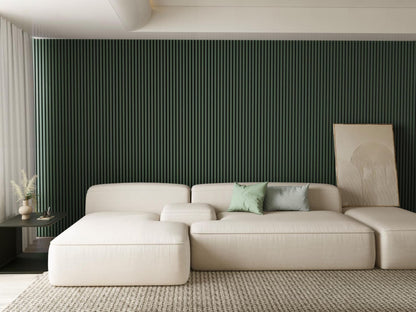 Coloured Acoustic Slatted Wall Panels Also Ideal For A Golf Studio And Shops
