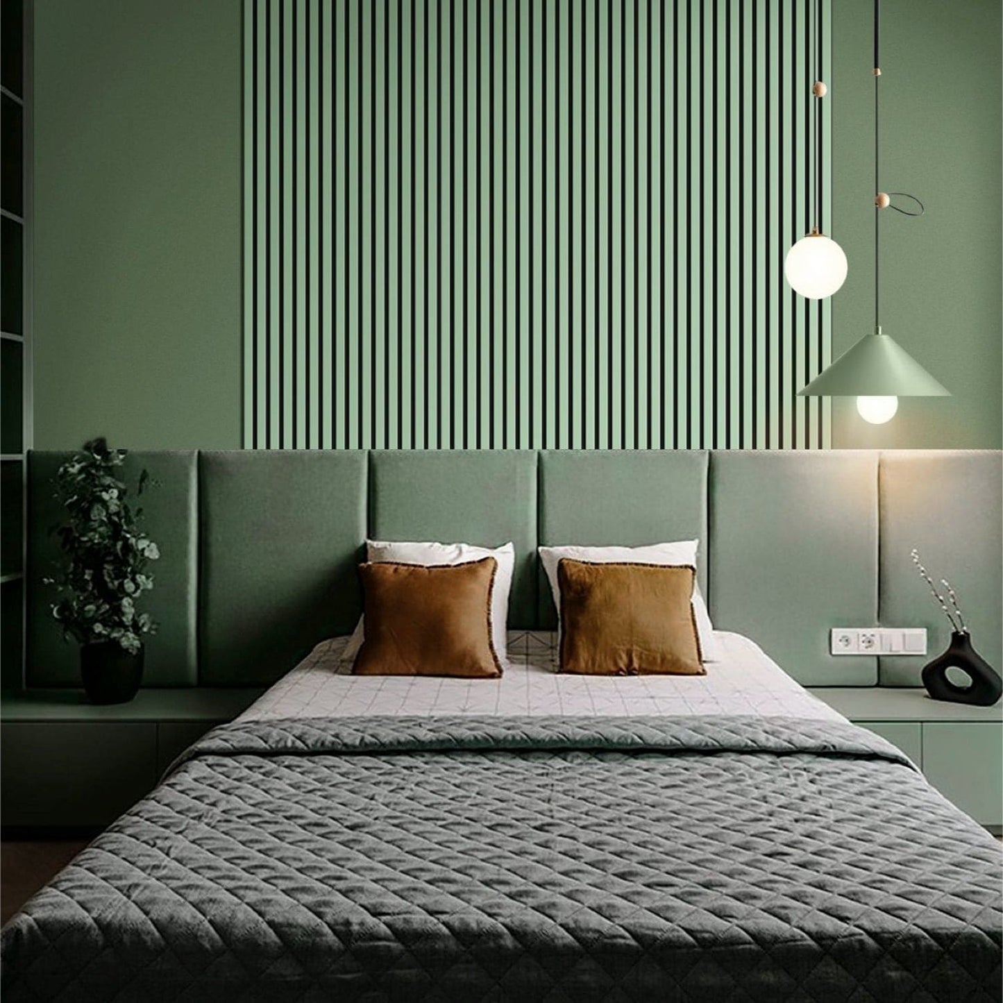 Coloured Acoustic Slatted Wall Panels Also Ideal For A Golf Studio And Shops