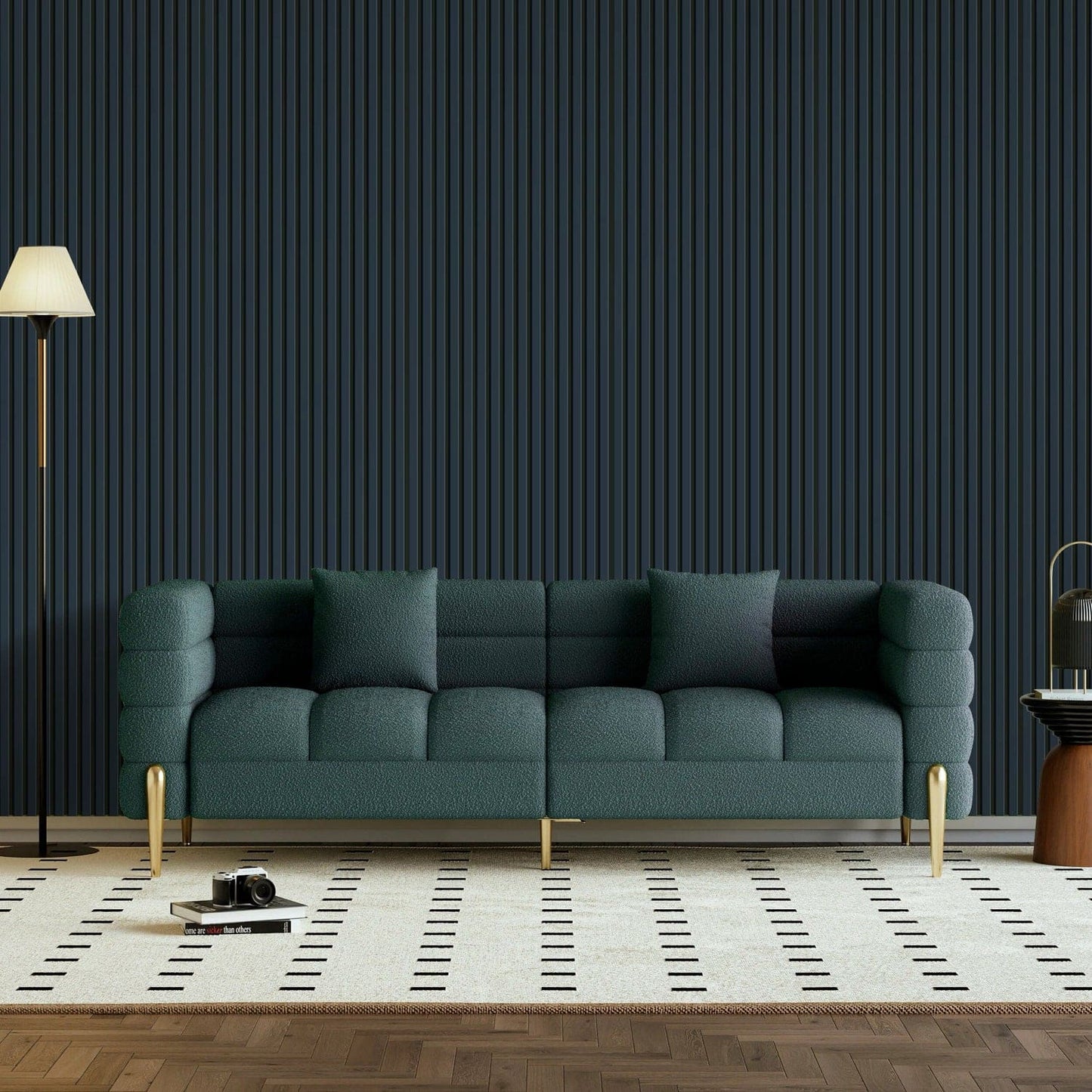 Coloured Acoustic Slatted Wall Panels Also Ideal For A Golf Studio And Shops