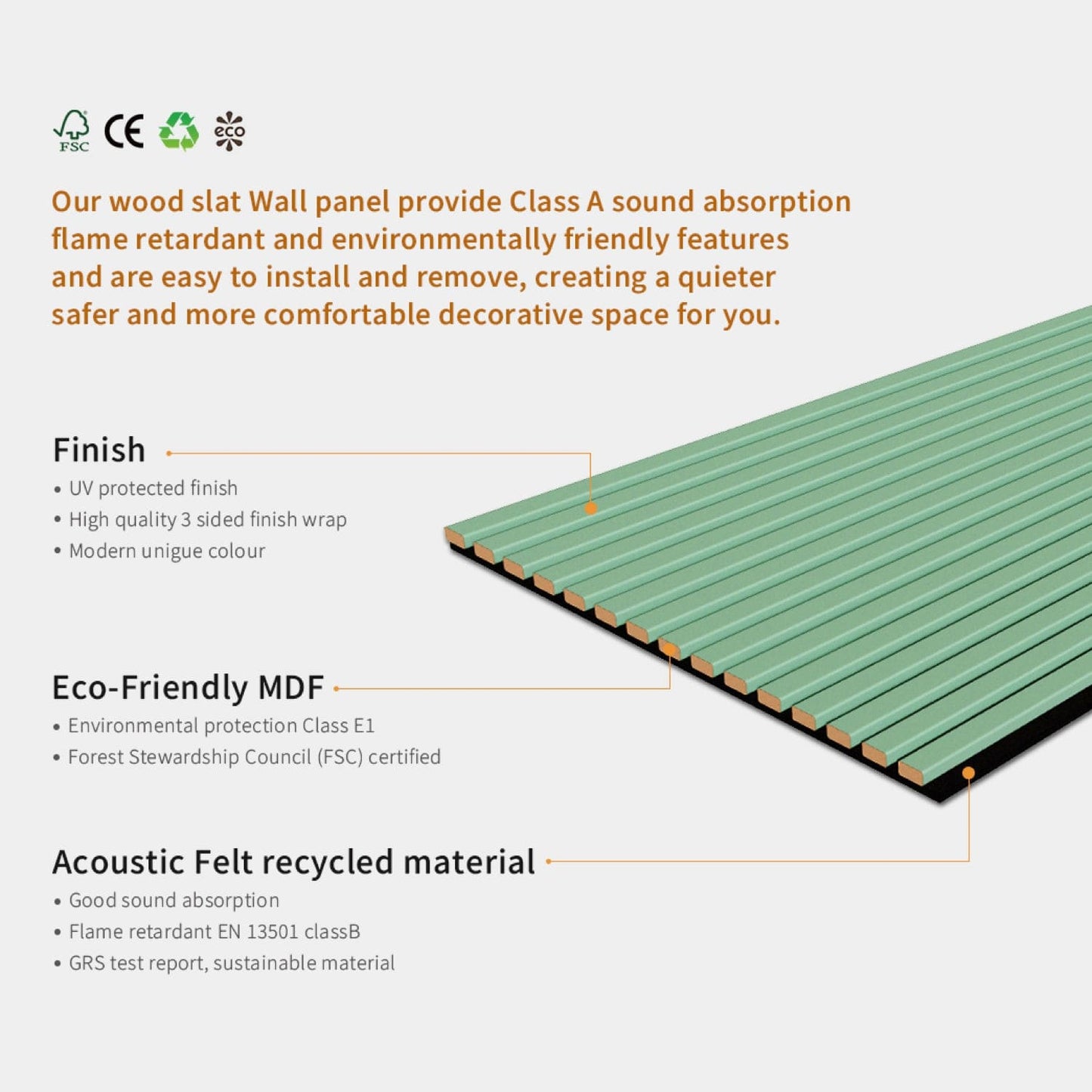 Coloured Acoustic Slatted Wall Panels Also Ideal For A Golf Studio And Shops