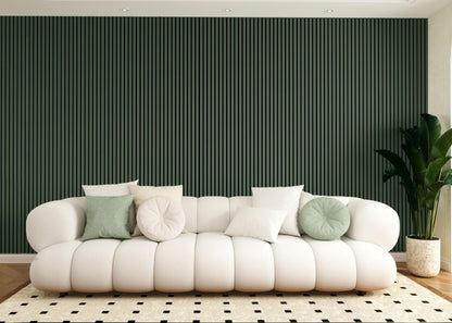 Coloured Acoustic Slatted Wall Panels Also Ideal For A Golf Studio And Shops
