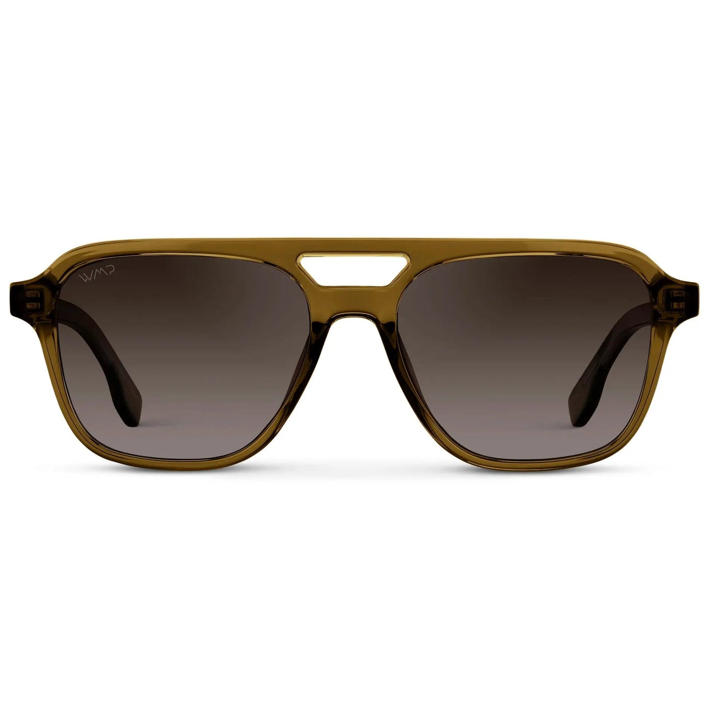 DEAN Polarised Oversized Aviator Sunglasses in Crystal Verde by WMP Eyewear