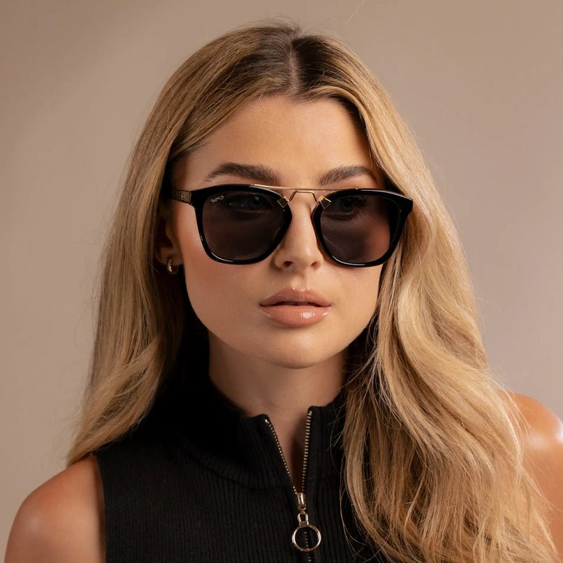 DEMI Oversized Women's Polarised Sunglasses in Black by WMP Eyewear