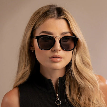 DEMI Oversized Women's Polarised Sunglasses in Black by WMP Eyewear