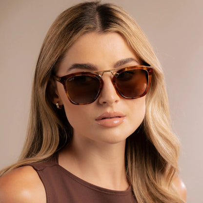 DEMI Oversized Women's Sunglasses in Honeycomb Tortoise WMP Eyewear