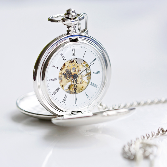 Own Handwriting Dual Opening Pocket Watch