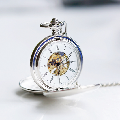 Own Handwriting Dual Opening Pocket Watch