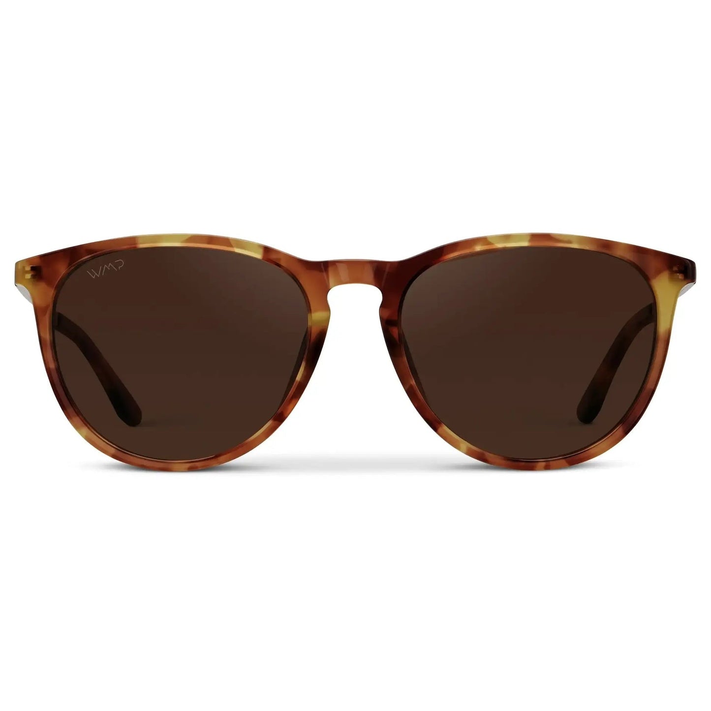 DREW Round Polarised Women's Sunglasses in Maple Tortoise by WMP Eyewear
