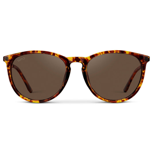 DREW Round Polarised Women's Sunglasses in Tortoise by WMP Eyewear