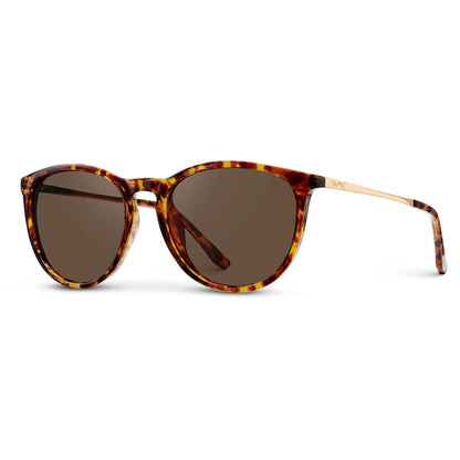 DREW Round Polarised Women's Sunglasses in Tortoise by WMP Eyewear