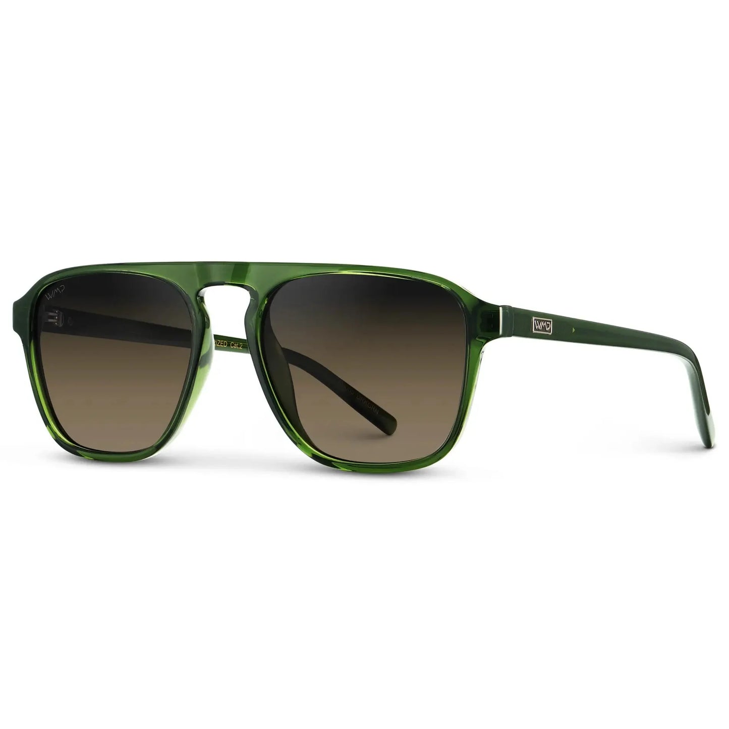 EMERSON Unisex Square Aviator Sunglasses in Jade Green WMP Eyewear