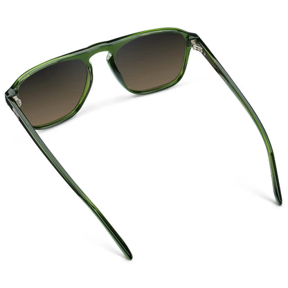 EMERSON Unisex Square Aviator Sunglasses in Jade Green WMP Eyewear